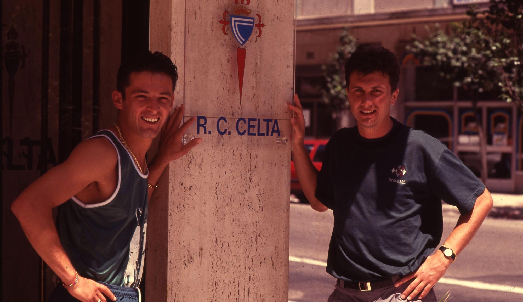 JURIC 13-7-92 Ricardo Grobas Con Ratkovic tras conseguir el ascenso en el 92.jpg