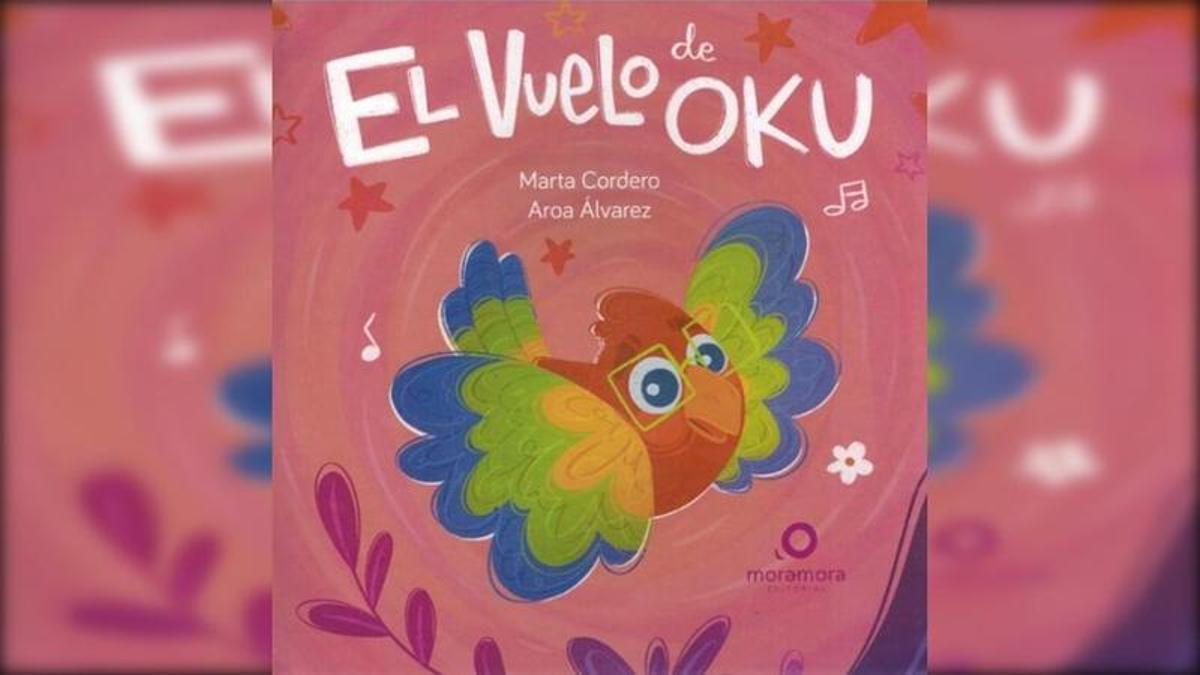 Imagen del libro infantil 'El vuelo de Oku'.