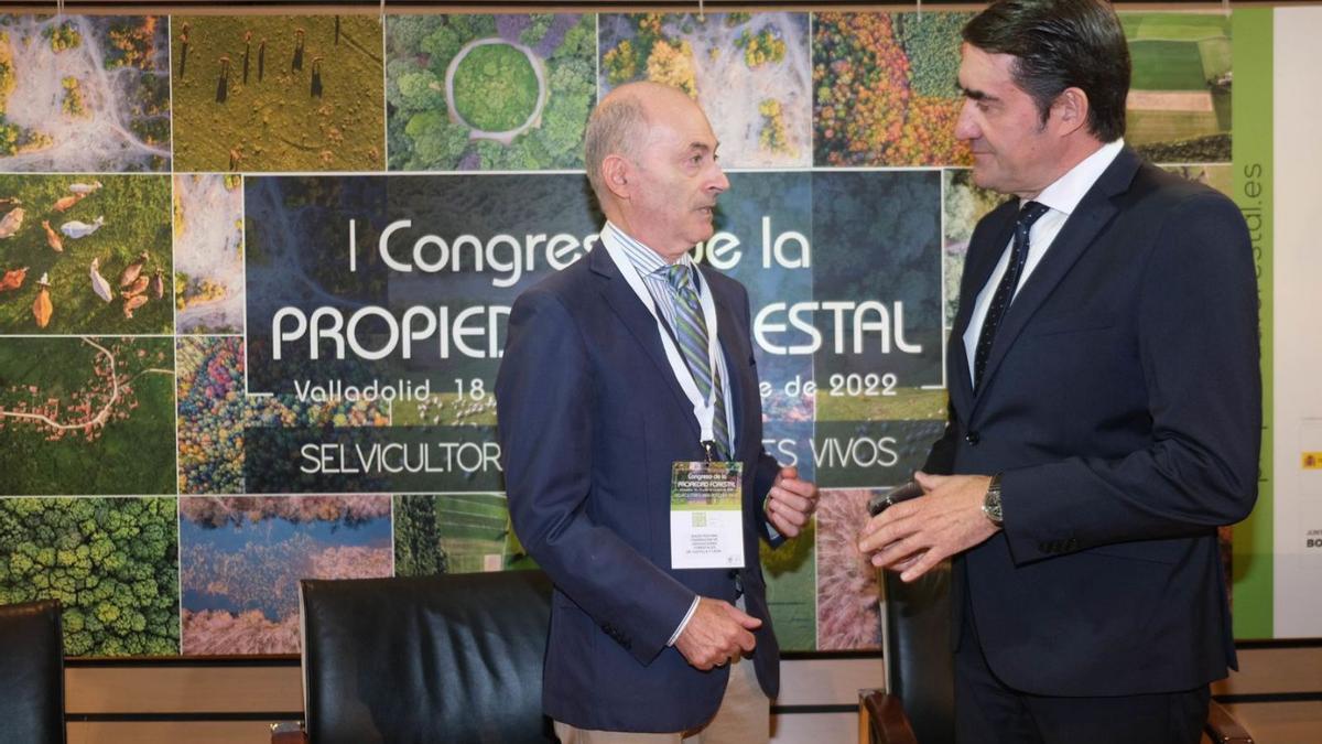 El consejero de Medio Ambiente durante el  Congreso Nacional de la Propiedad Forestal Privada. | JCyL