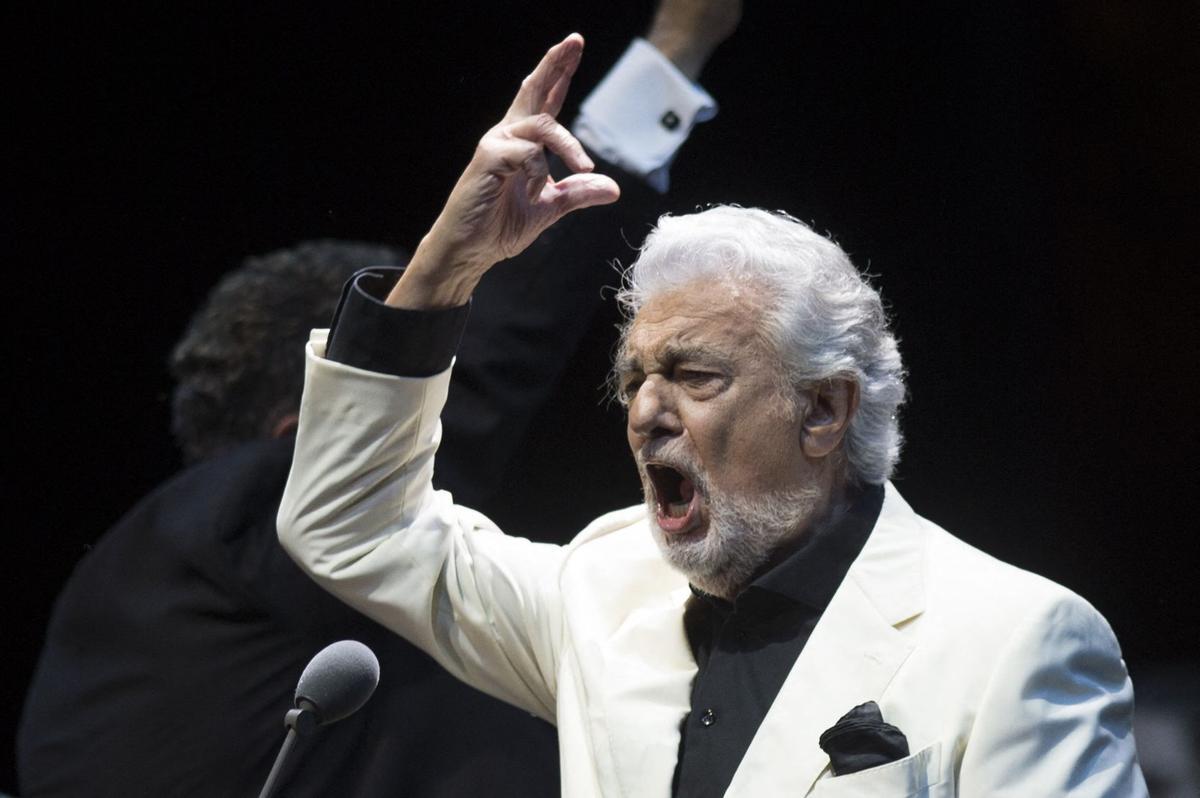 Plácido Domingo durante un concierto en el Starlite Festival en Marbella.