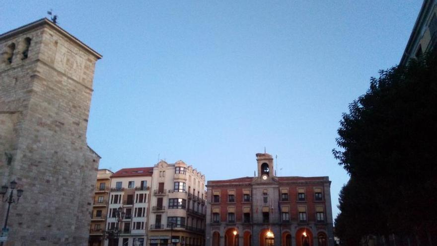 La Plaza Mayor, esta mañana.