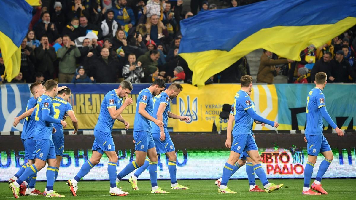 Ucrania, durante un partido clasificatorio para el Mundial