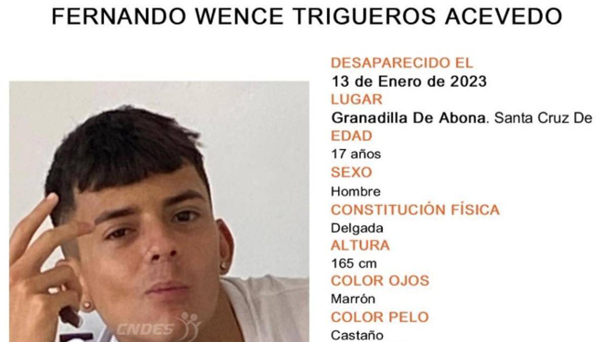 Fernando Wence, desaparecido en Tenerife.