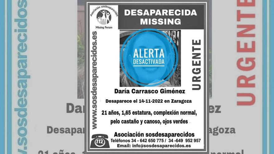Localizada la joven de 21 años desaparecida en Zaragoza