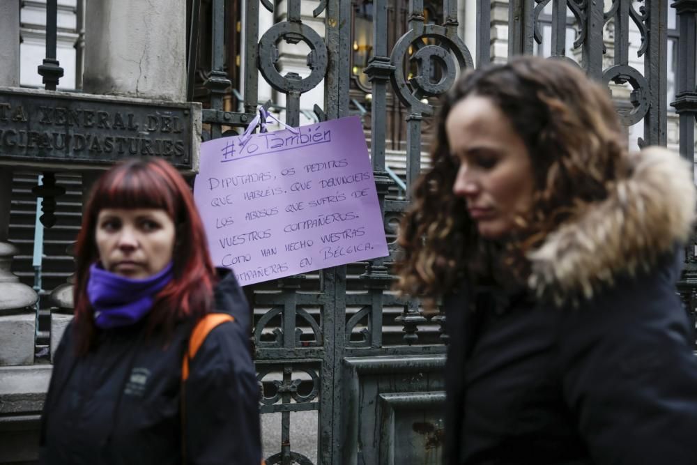 Actos de protesta en Oviedo contra la violencia machista