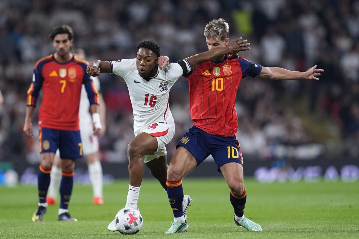 Inglaterra - España en el estadio de Wembley.