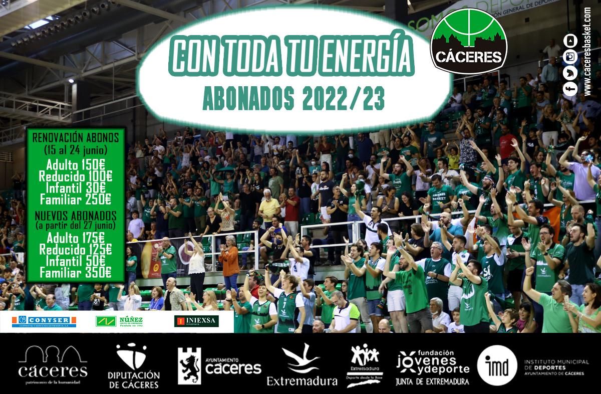 Cartel de la campaña de abonados 2022-2023 del Cáceres.