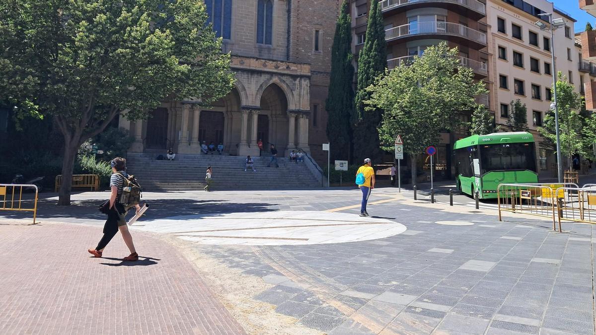 La plaça de Neus Català i Pallejà de Manresa, aquest divendres