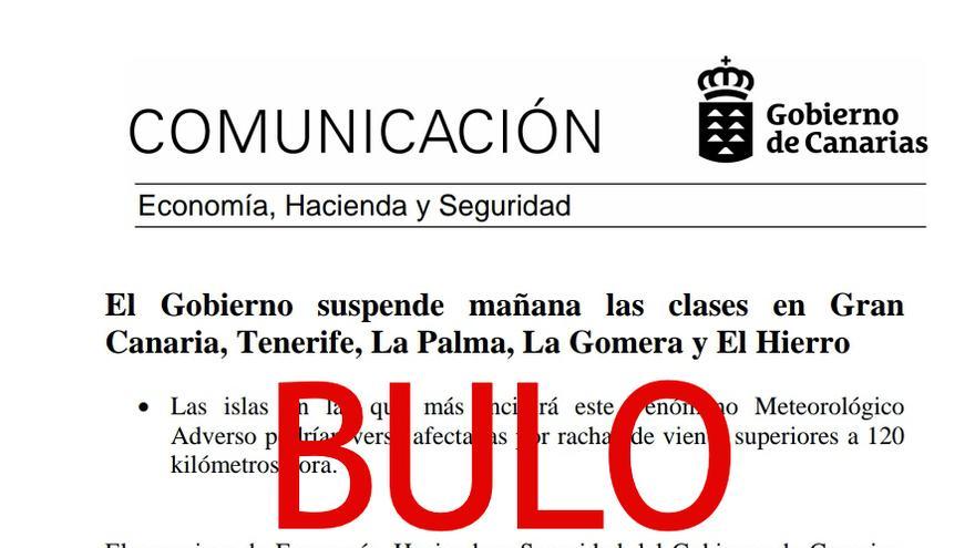 Borrasca Celia en Tenerife: Educación desmiente la cancelación de clases en  Canarias este martes