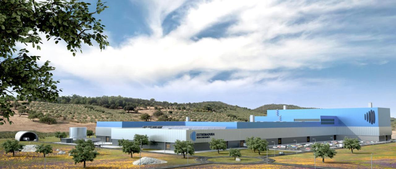 Infografía de la planta industrial para el procesado del litio que está en el proyecto de la empresa minera.