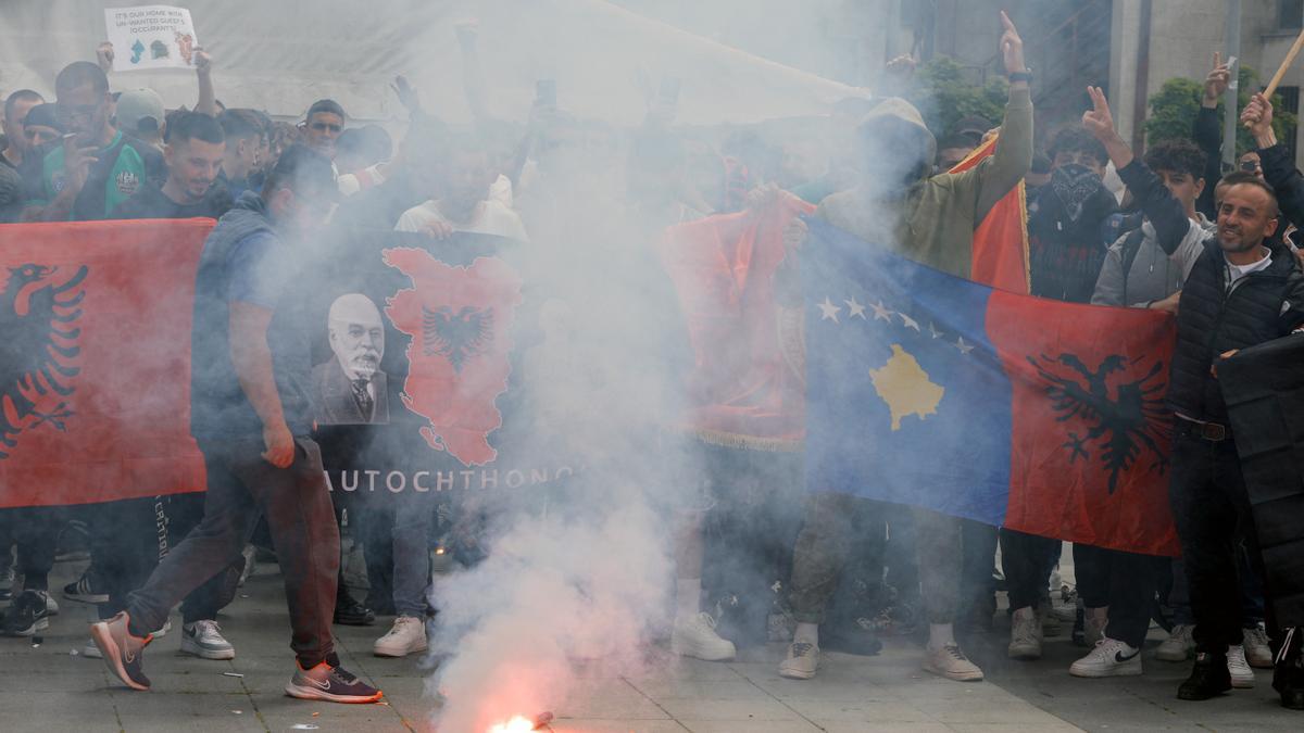 Protesta en Mitrovica, el pasado 1 de junio.