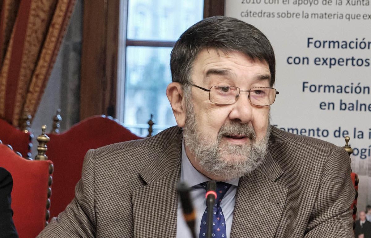 O doutor Gestal nunha conferencia na USC