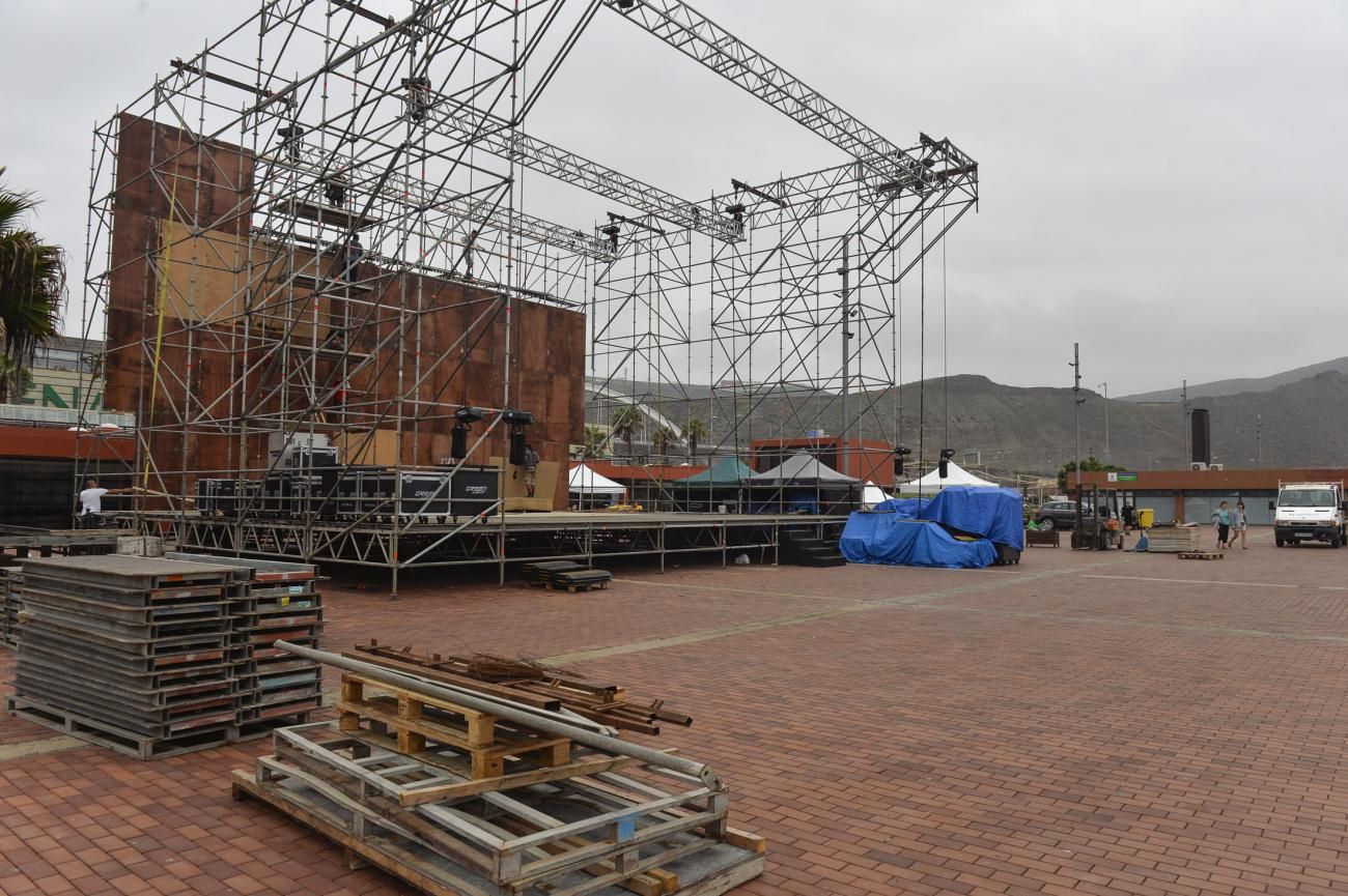 Escenarios del Temudas en la Plaza de la Música