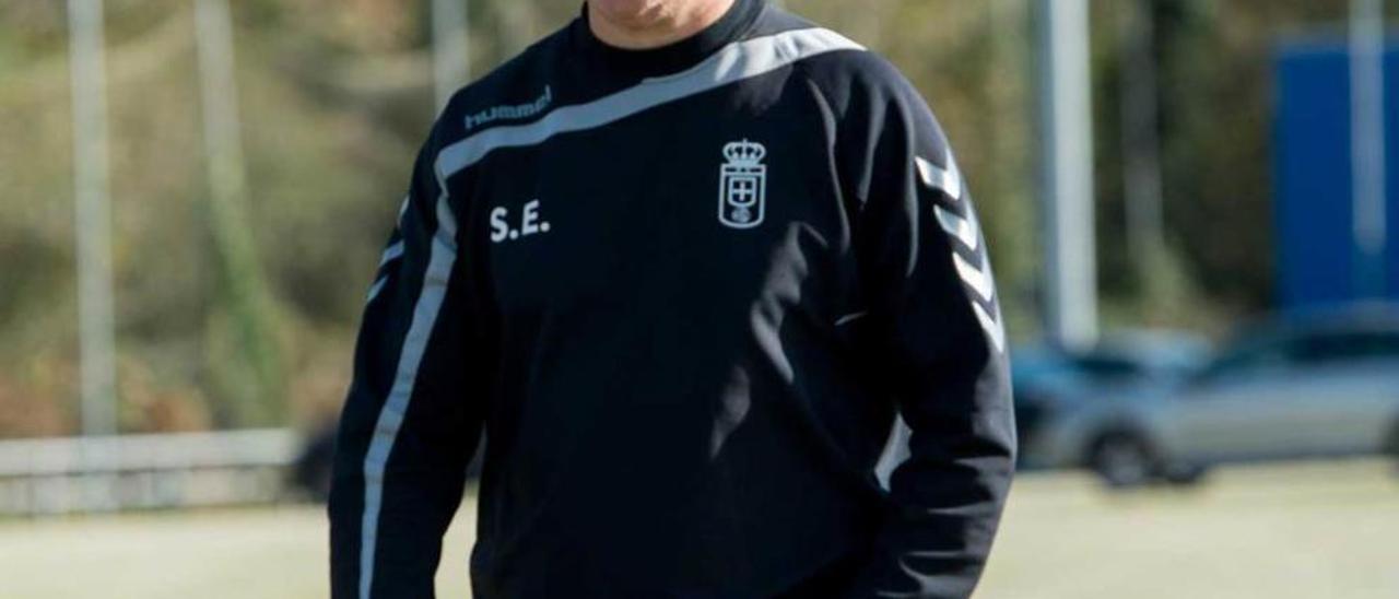 Sergio Egea, durante una sesión de entrenamiento en El Requexón.