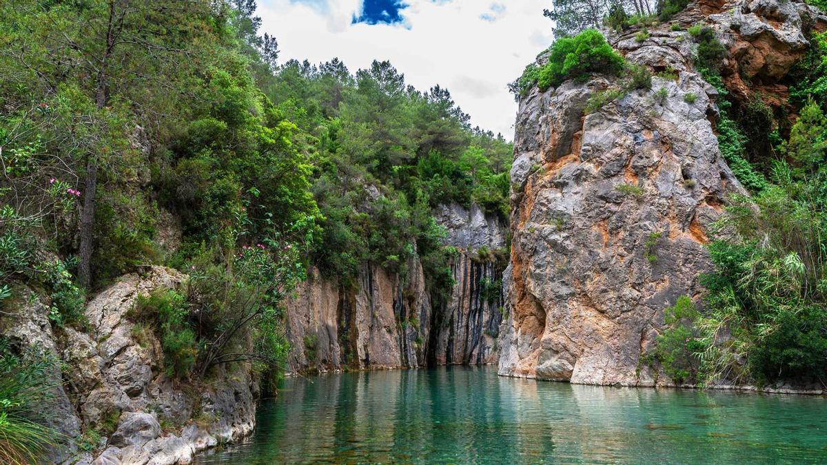 El paraje de la Fuente de los Baños, en Montanejos, en una foto de archivo.