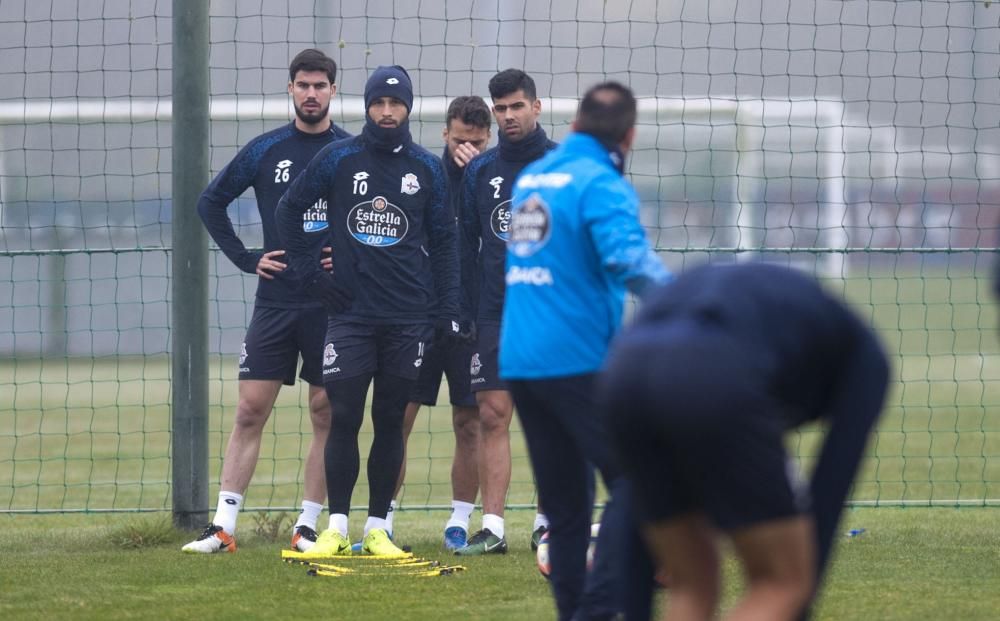 Entrenamiento del Deportivo en Abegondo