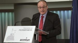 El exgobernador del Banco de España, Luis María Linde, en mayo del año pasado.
