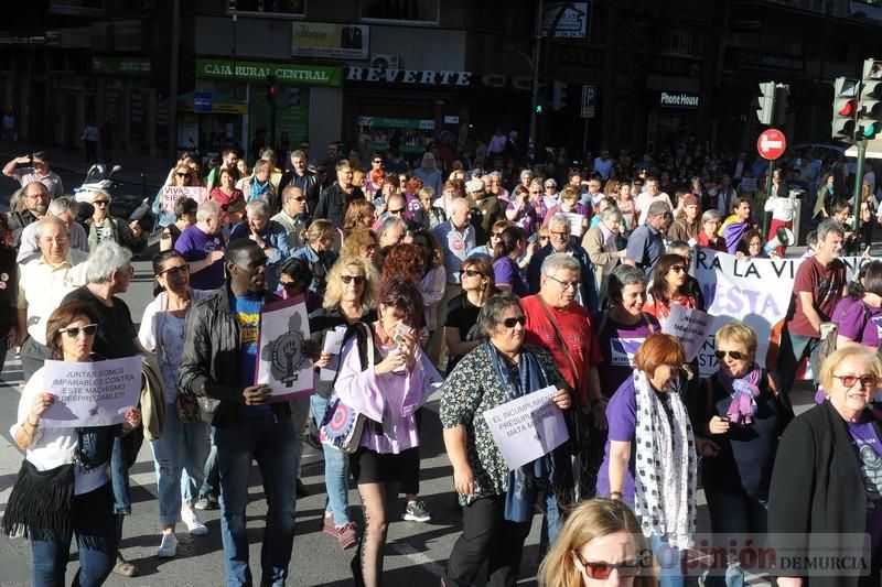 Manifestación contra la violencia patriarcal en Murcia