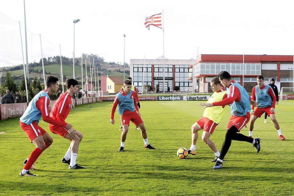 Primer entrenamiento del Real Sporting del 2018