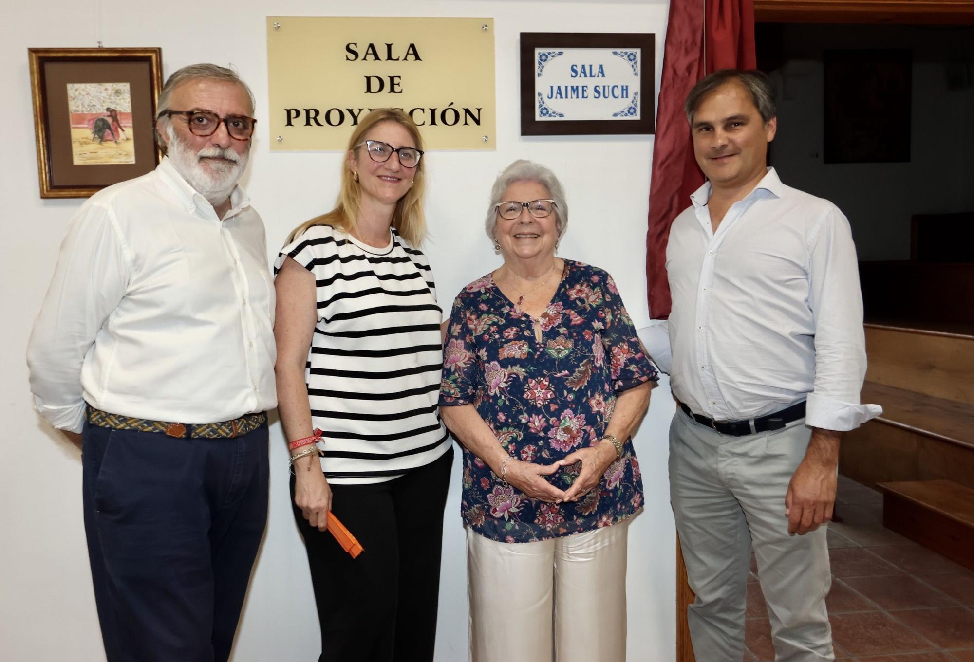 Homenaje póstumo en el Museo Taurino a Jaime Such, impulsor de la tauromaquia en Alicante