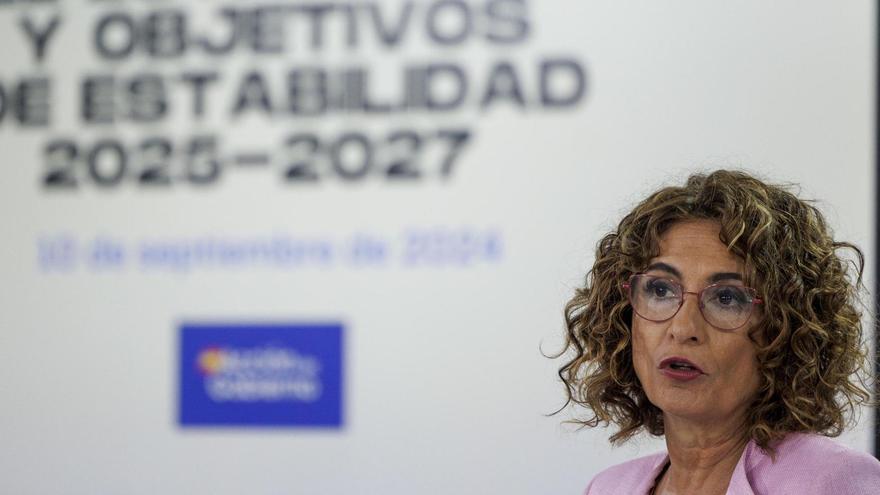 María Jesús Montero, durante la rueda de prensa del Consejo de Ministros.