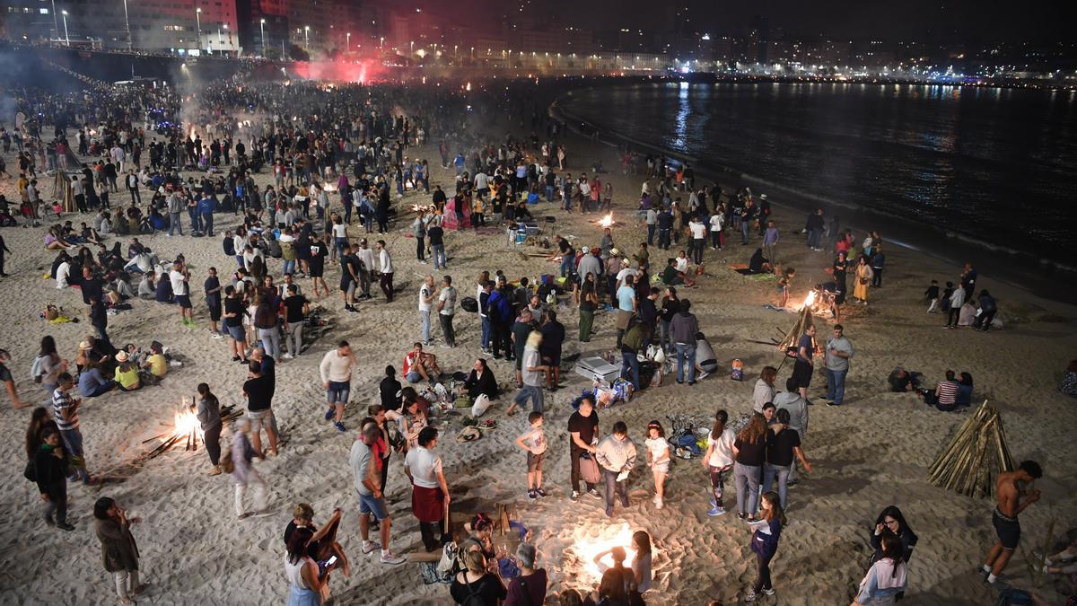 Noche de San Juan en A Coruña.