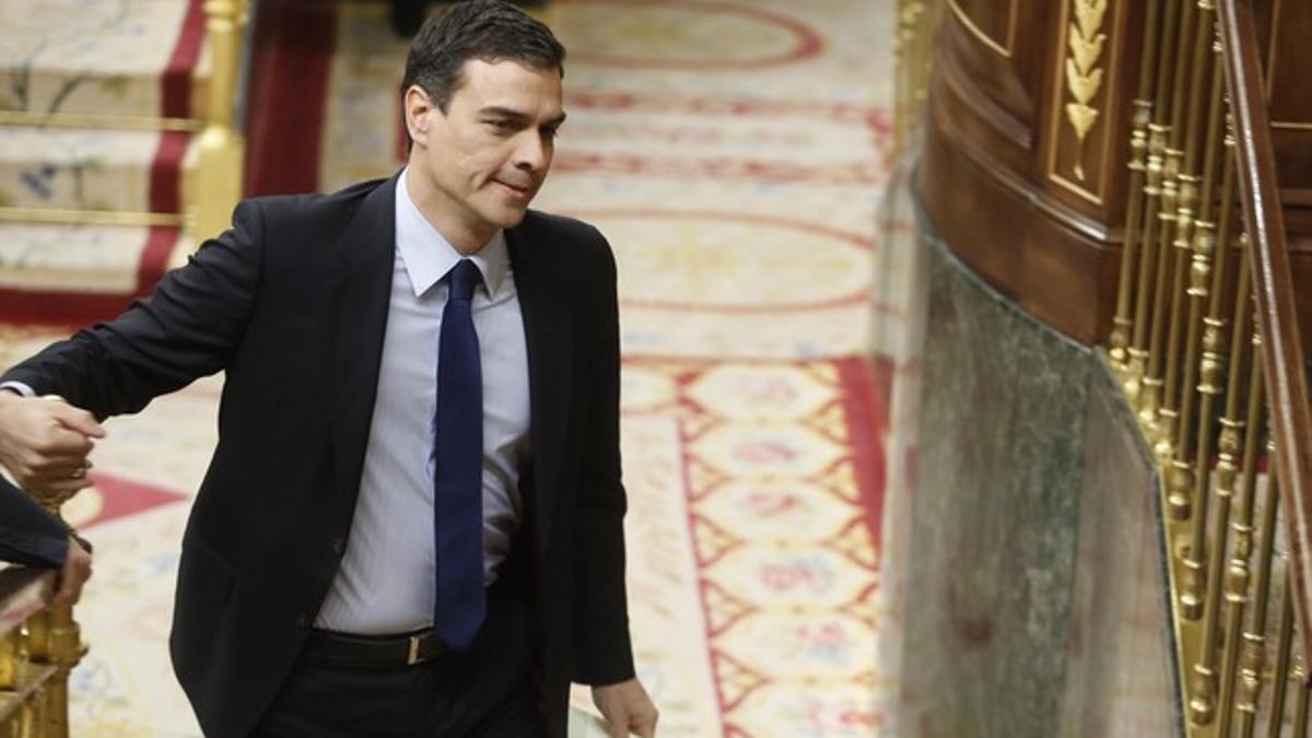 Pedro Sánchez, el miércoles, en el Congreso.