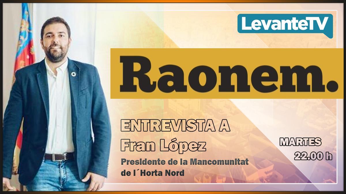 El presidente de la Mancomunitat de l´Horta Nord, Fran López