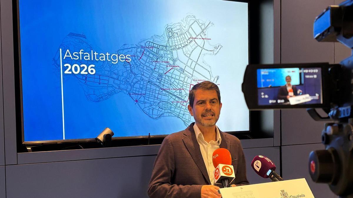 L'alcalde Marc Castells a la roda de premsa