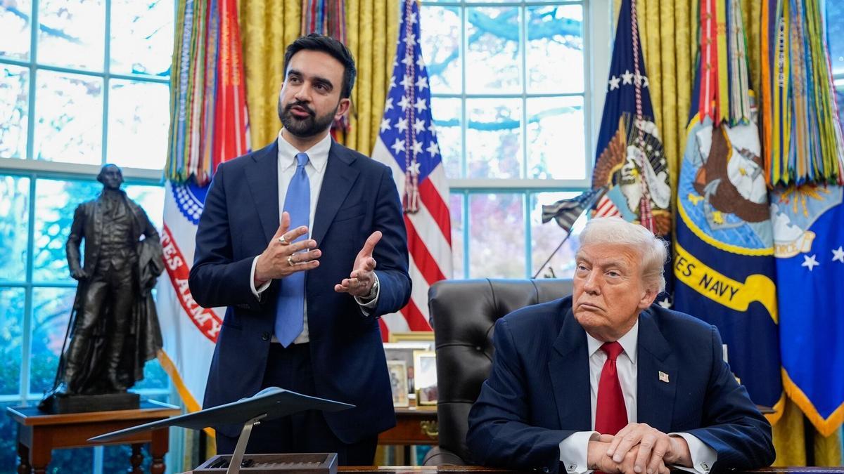 Zohran Mamdani, alcalde de New York, izquierda, y el presidente de Estados Unidos, Donald Trump, derecha.