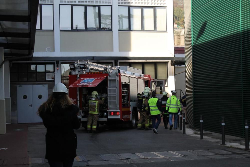 Simulacro en central de EDP en La Corredoria