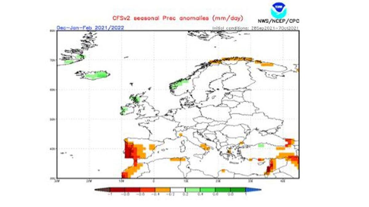 Modelo de precipìtaciones invernales del NCEP.