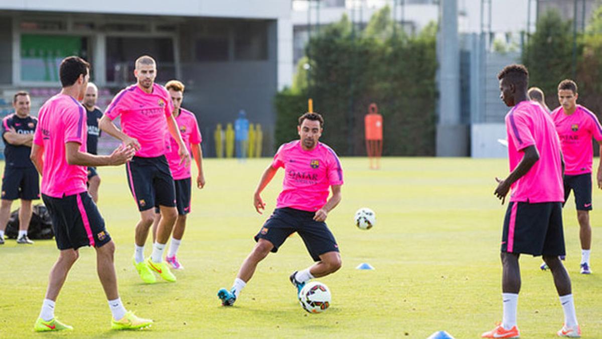 Luis Enrique pudo contar con ocho de los internacionales que disputaron el Mundial