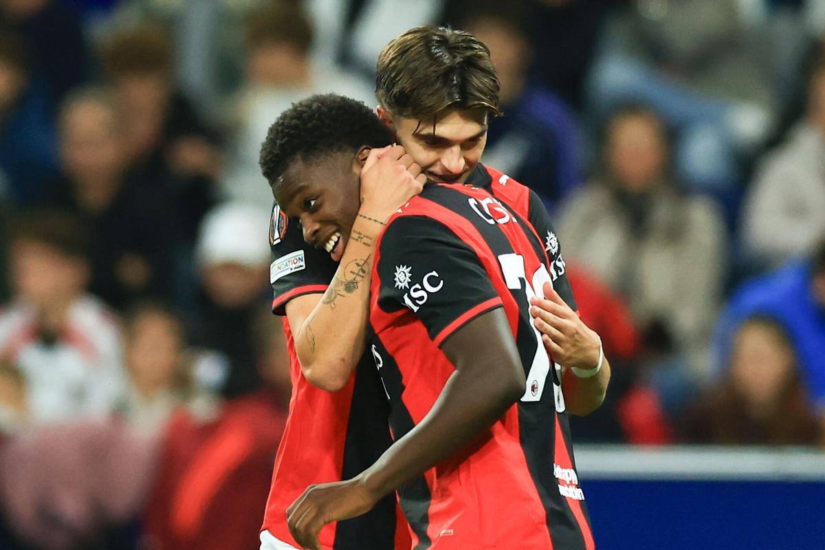 Salzburg (Austria), 15/10/2026.- lphadjo Cisse of AC Milan celebrates after he scores the 3-0 lead during the UEFA Europa League match-day 2 between FC Salzburg and AC Milan, Austria, 15 October 2026. (Salzburgo) EFE/EPA/MARTIN DIVISEK