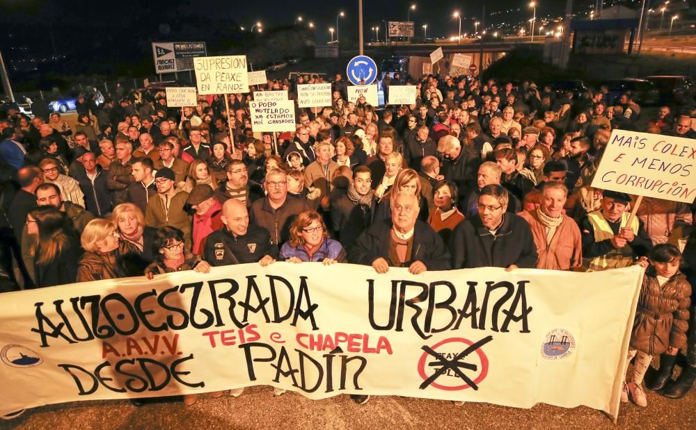 Protesta vecinal contra el peaje de Redondela