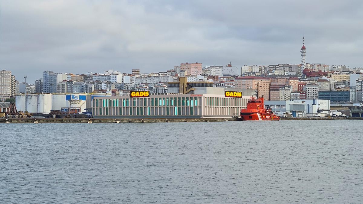 Recreación de la nueva nave en el muelle del Este