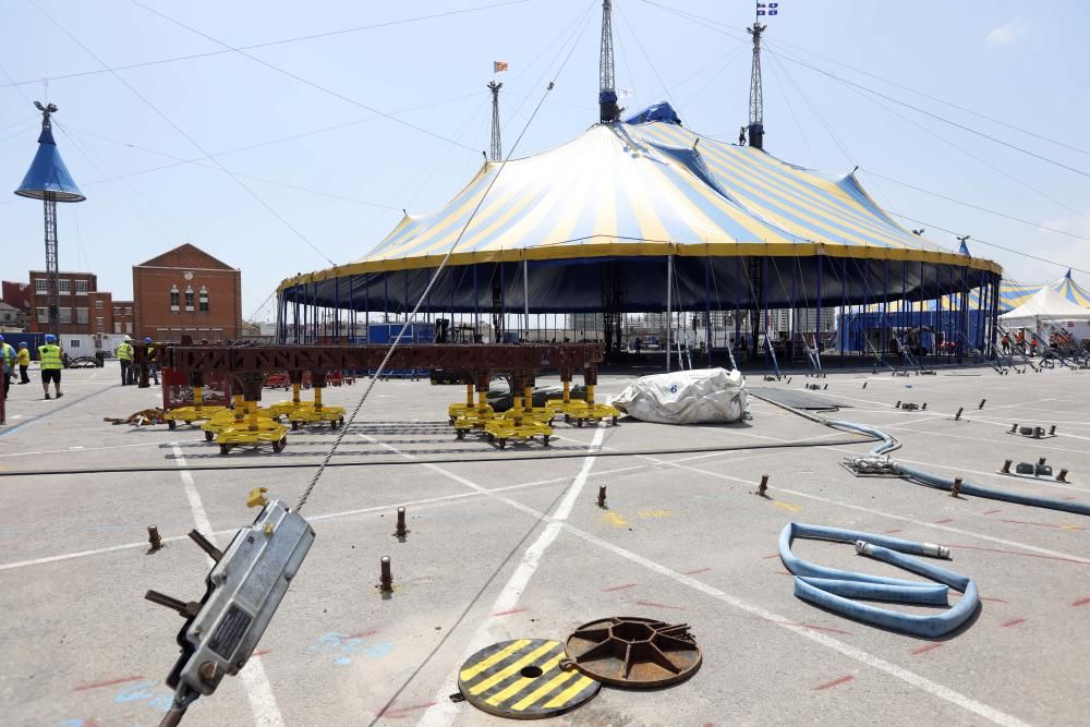 El Cirque du Soleil levanta la Gran Carpa que acogerá el espectáculo ''Kooza''