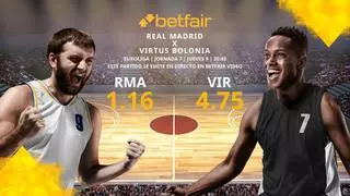 Real Madrid Baloncesto vs. Virtus Bolonia: horario, TV, estadísticas, clasificación y pronósticos