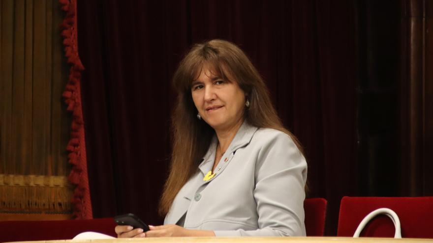 La presidenta de Parlament suspesa, Laura Borràs, durant el ple