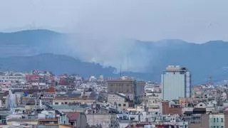 Incendio en una zona boscosa de Santa Coloma