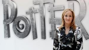J.K. Rowling, en un acto promocional en Londres.