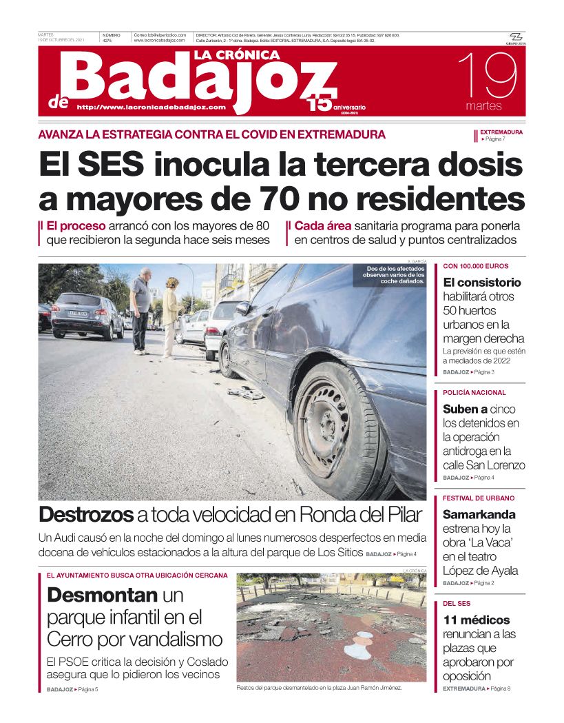 Consulta la portada correspondiente al día 19 de octubre del 2021