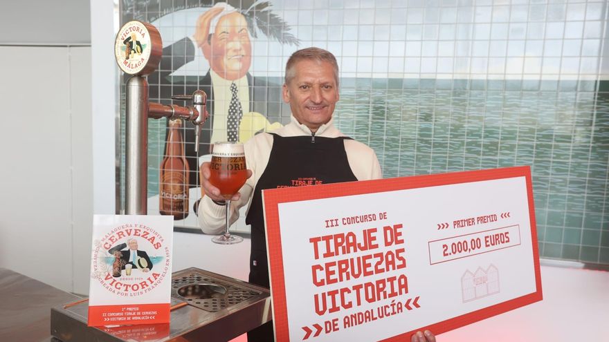 Alfonso Morón, de Alameda Restaurante en Granada, ganador del III Concurso de Tiraje de Cervezas Victoria de Andalucía