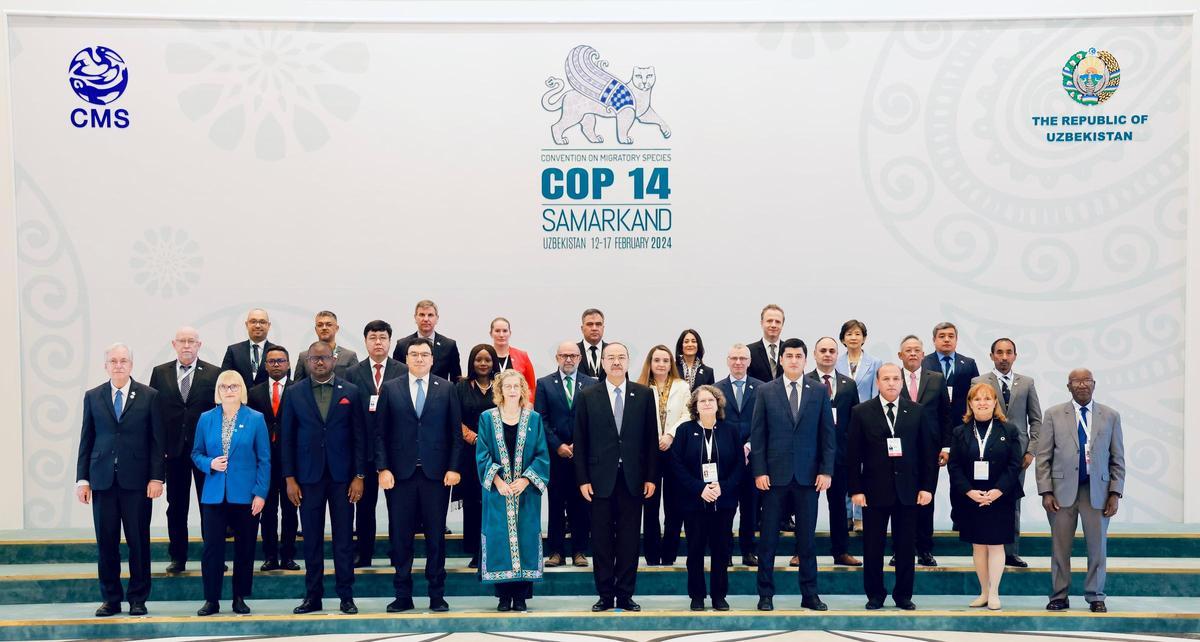 Fotografía de familia durante la inauguración de la reunión de Samarcanda.