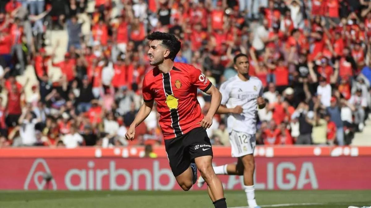 Manu Morlanes feiert seinen Führungstreffer gegen Real Madrid.