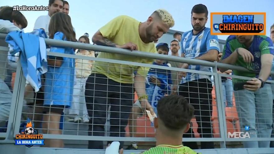 El jugador del Málaga Dani Lorenzo se hace viral por vender una camiseta a un aficionado por 50 euros
