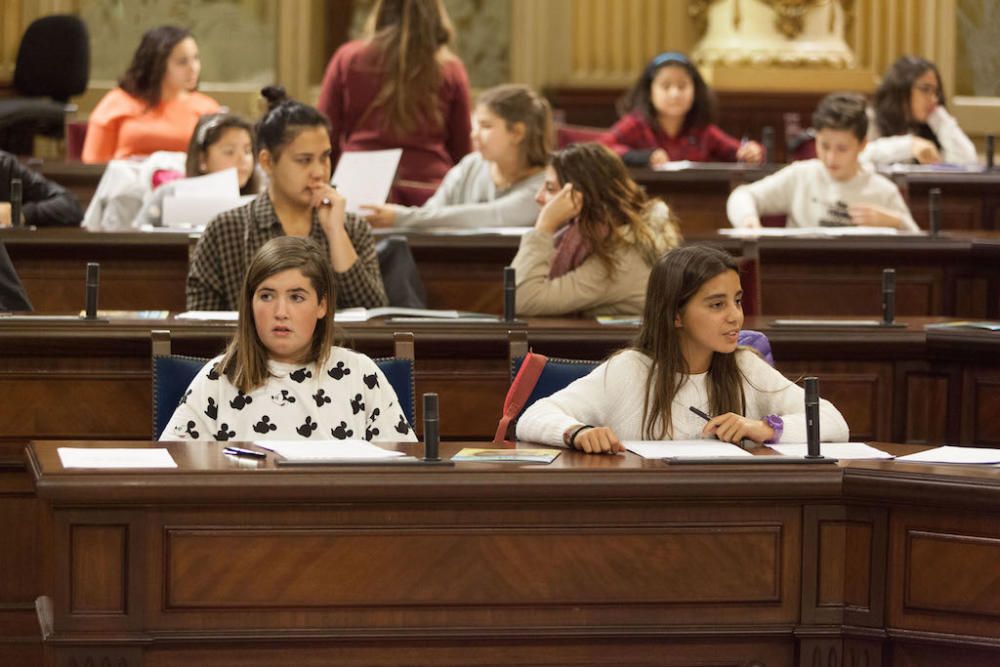 Los más jóvenes 'toman' el Parlament para luchar contra el cambio climático