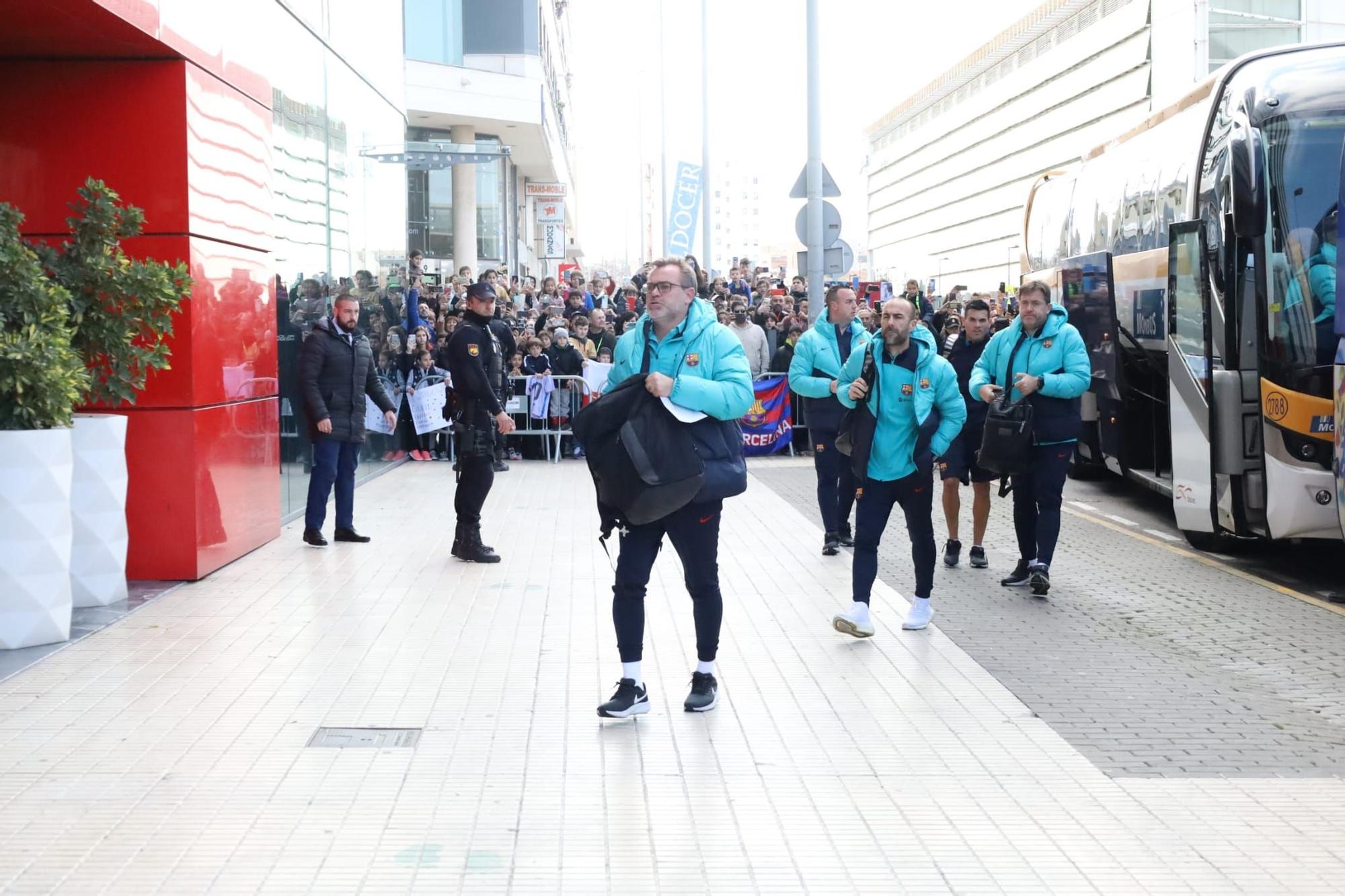 Llegada del Barcelona a Castelló para jugar contra el Villarreal