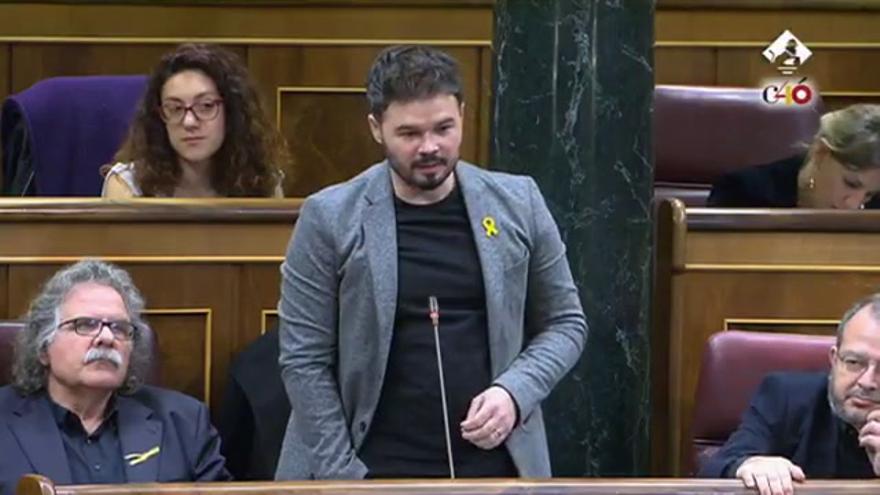 Expulsan a Rufián del Congreso de los Diputados