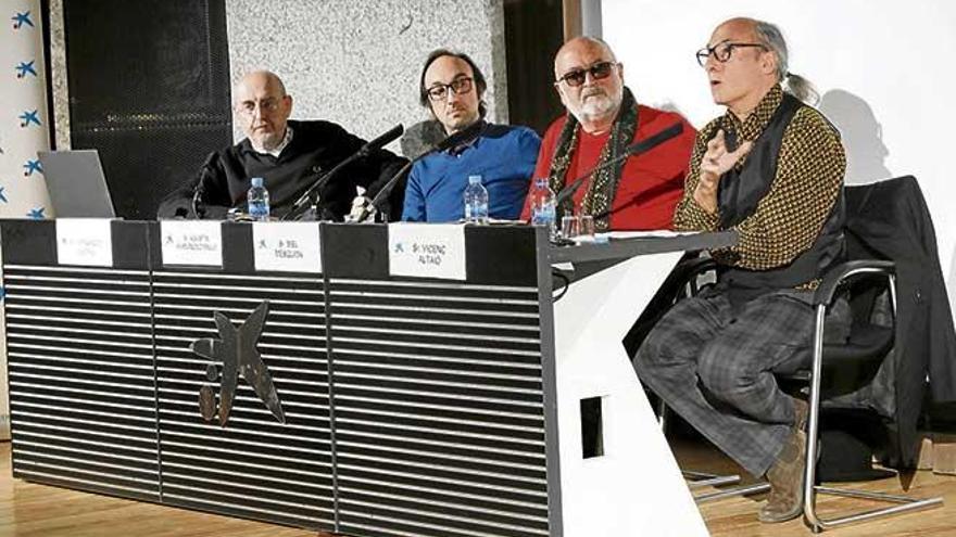 Fernando Castro Flórez, Agustín Fernández Mallo, Biel Mesquida y Vicenç Altaió.